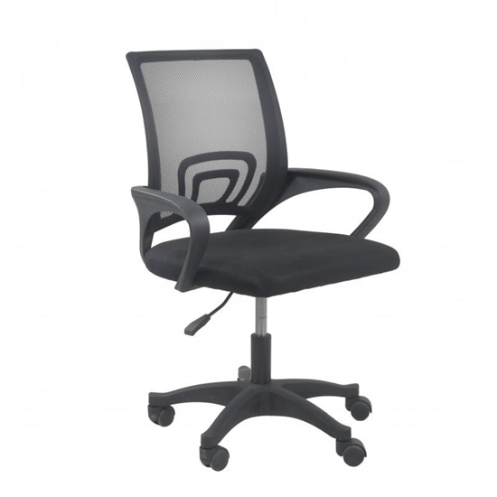 Изображение Topeshop FOTEL MORIS CZERŃ office/computer chair Padded seat Mesh backrest