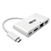 Picture of Tripp Lite U444-06N-H4GU-C USB-C Multiport Adapter - 4K HDMI, USB-A Port, GbE, 60W PD Charging, HDCP, White