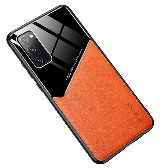 Picture of Mocco Lens Leather Back Case for Apple Iphone 12 Orange