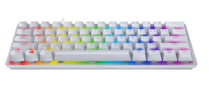 Picture of Razer | Huntsman Mini 60% | Mercury White | Gaming keyboard | Wired | Opto-Mechanical | RGB LED light | NORD