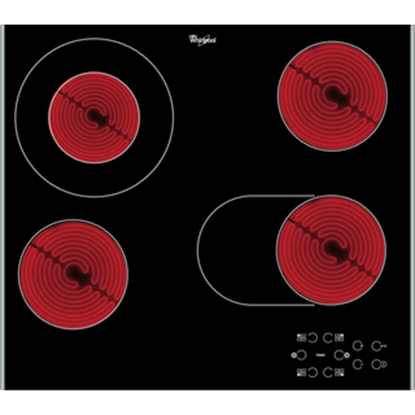 Attēls no Whirlpool AKT 8210 LX hob Black Built-in Ceramic 4 zone(s)