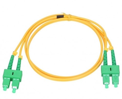 Attēls no SC/APC-SC/APC , Single Mode, Duplex, 3.0mm LSZH Yellow, 1m :: SC-1.1-1A1