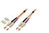 Изображение SC/UPC-SC/UPC patch cord, MultiMode OM2 50/125, Duplex, 3.0mm LSZH Orange, 1 ::SC-1.2-1U1