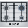 Изображение Bosch Serie 6 PCP6A5B90 hob Black, Stainless steel Built-in 60 cm Gas 4 zone(s)