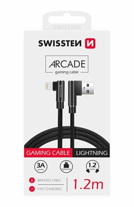 Изображение Swissten L Type Textile Universal Quick Charge 3.1 USB to Lightning Data and Charging Cable 1.2m