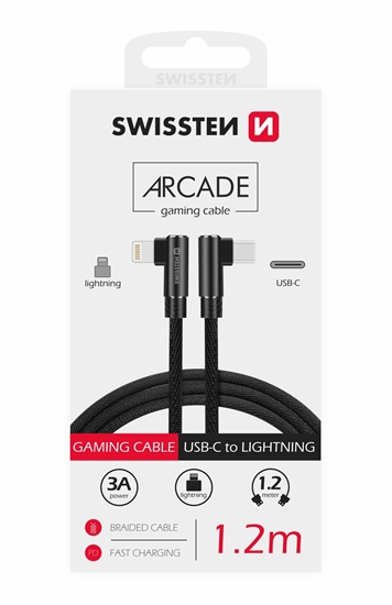 Picture of Swissten L Type Textile Universal Quick Charge 3.1 USB-C to Lightning Data and Charging Cable 1.2m