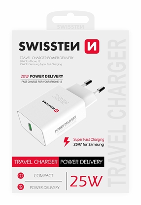 Изображение Swissten 25W Travel Charger USB-C PD 3.0