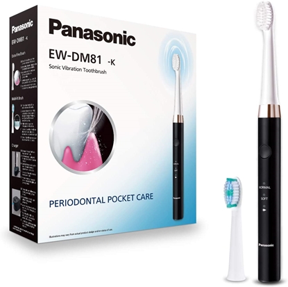 Изображение Panasonic | Electric Toothbrush | EW-DM81-K503 | Rechargeable | For adults | Number of brush heads included 2 | Number of teeth brushing modes 2 | Sonic technology | White/Black