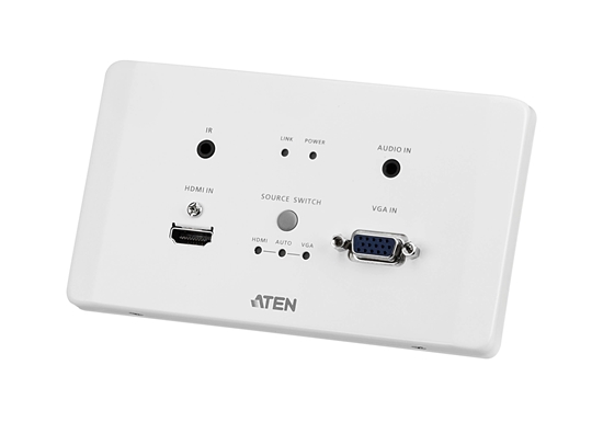 Picture of Aten HDMI & VGA HDBaseT Transmitter with EU Wall Plate / PoH (4K@100m) (HDBaseT Class A)