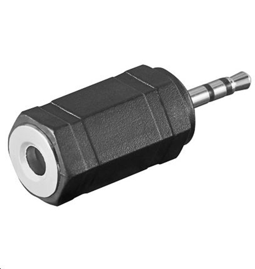 Picture of Adapter AV MicroConnect Jack 2.5mm - Jack 3.5mm czarny (AUDASM)