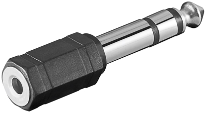 Изображение Adapter AV MicroConnect Jack 6.35mm - Jack 3.5mm czarny (AUDANR)