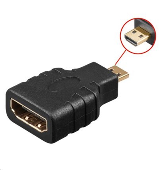 Picture of Adapter AV MicroConnect HDMI Micro - HDMI czarny (HDM19F19MM)