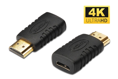 Изображение Adapter AV MicroConnect HDMI Mini - HDMI czarny (HDM19M19FC)