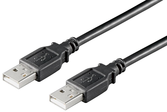 Изображение Kabel USB MicroConnect USB-A - USB-A 5 m Czarny (USBAA5B)