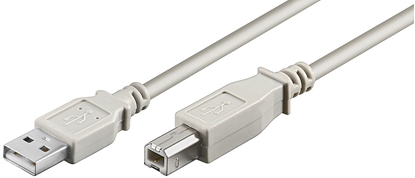 Picture of Kabel USB MicroConnect USB-A - USB-B 1 m Biały (USBAB1)