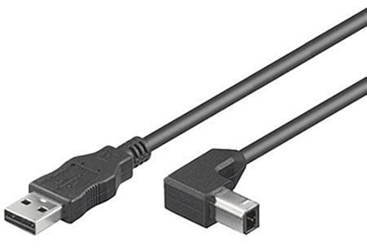 Picture of Kabel USB MicroConnect USB-A - USB-B 1 m Czarny (USBAB1ANGLED)