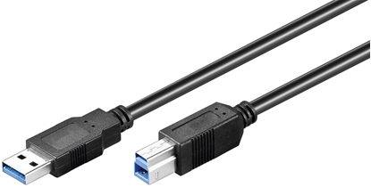 Picture of Kabel USB MicroConnect USB-A - USB-B 1 m Czarny (USB3.0AB1B)