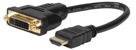 Изображение Adapter AV MicroConnect HDMI - DVI-D czarny (DVIHDMI15CM)