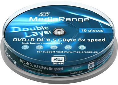 Attēls no MediaRange DVD+R DL 8.5 GB 8x 10 sztuk (MR466)