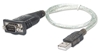 Изображение Manhattan USB-A to Serial Converter cable, 45cm, Male to Male, Serial/RS232/COM/DB9, Prolific PL-2303RA Chip, Equivalent to Startech ICUSB232V2, Black/Silver cable, Three Year Warranty, Blister