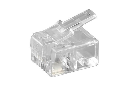 Attēls no MicroConnect Wtyk modułowy RJ11 6P4C, 10szt (KON501-10R)