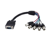 Picture of StarTech.com 1 ft Coax HD15 VGA to 5 BNC RGBHV Monitor Cable - M/F