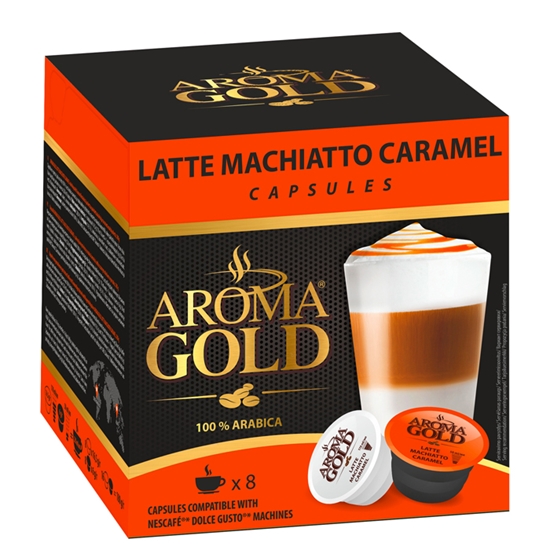 Picture of Kafijas kapsulas Aroma Gold Latte Macchlato Caramel 180g