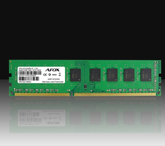 Picture of AFOX DDR3 4G 1600 UDIMM memory module 4 GB 1 x 4 GB 1600 MHz LV 1,35V