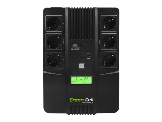 Изображение Green Cell AiO 800VA LCD Line-Interactive 0.8 kVA 480 W 6 AC outlet(s)