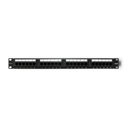 Изображение Patch panel RACK | 24 porty | kat.6 UTP | Czarny 