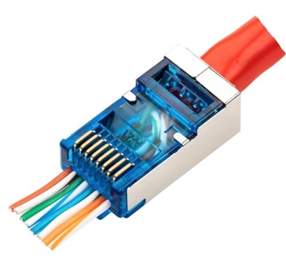 Attēls no Konektors RJ45 easy CAT6 CAT5E LAN kabelim