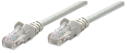 Изображение Intellinet Network Patch Cable, Cat6, 1m, Grey, CCA, U/UTP, PVC, RJ45, Gold Plated Contacts, Snagless, Booted, Lifetime Warranty, Polybag