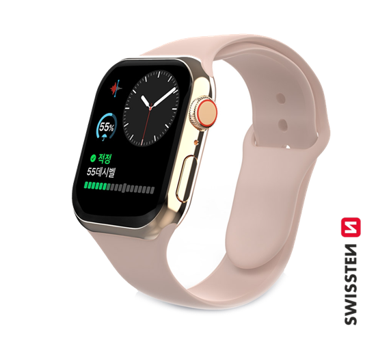 Изображение Swissten Silicone Band for Apple Watch 1/2/3/4/5/6/SE / 42 mm / 44 mm / Pink