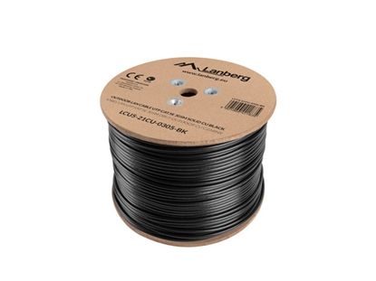 Attēls no LANBERG EXTERNAL CABLE UTP CAT.5E 305M WIRE CU