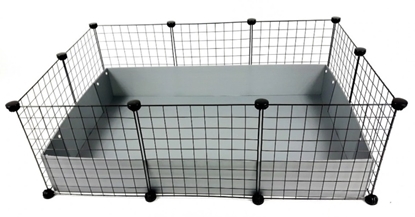 Attēls no C&C Modular cage 3x2 110x75 cm guinea pig, hedgehog, silver grey