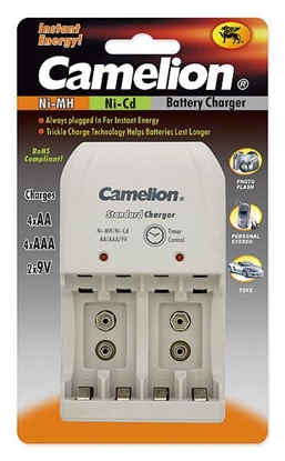 Изображение Camelion | Plug-In Battery Charger | BC-0904S | 2x or 4xNi-MH AA/AAA or 1-2x 9V Ni-MH