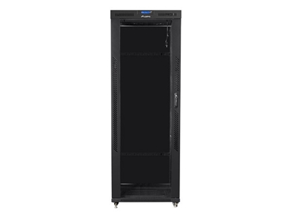 Изображение Szafa instalacyjna rack stojąca 19 42U 800x800 czarna, drzwi szklane LCD (Flat pack)