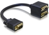 Picture of Delock Adapter VGA male to 2x VGA female, black