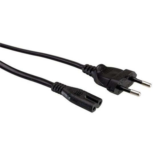 Picture of ROLINE Euro Power Cable, 2-pin, black 1.8 m