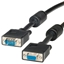 Picture of ROLINE HQ VGA Cable + Ferrite, HD15, M/F 2 m