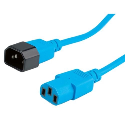 Picture of ROLINE Monitor Power Cable, IEC 320 C14 - C13, blue, 0.8 m