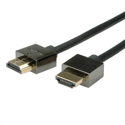 Attēls no ROLINE Notebook HDMI High Speed Cable + Ethernet, M/M, black, 2 m