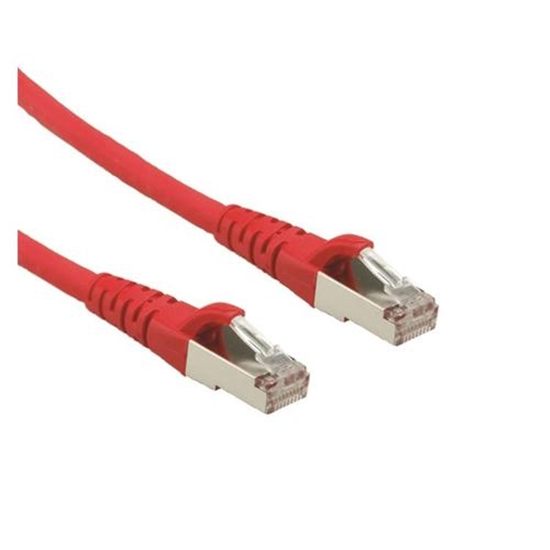 Picture of ROLINE S/FTP Patch Cord Cat.6A, Component Level, LSOH, red, 0.5 m