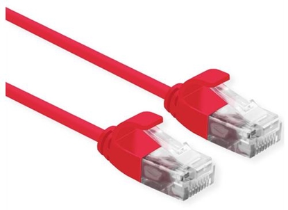 Изображение ROLINE UTP Data Center Patch Cord Cat.6A, LSOH, Slim, red, 1.5 m