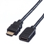 Изображение VALUE HDMI High Speed Cable + Ethernet, M/F, 1.5 m