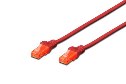 Attēls no Patch cord U/UTP kat.6 PVC 5m czerwony