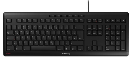 Picture of CHERRY STREAM keyboard USB QWERTZ German Black