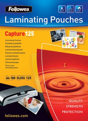 Attēls no Fellowes Glossy Pouches A4 100 pcs. 125 mµ laminator pouch