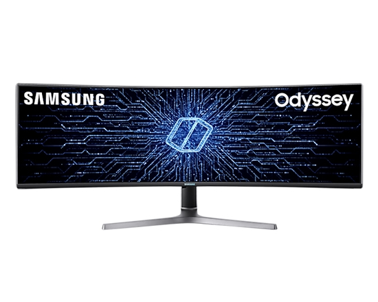 Picture of Samsung Odyssey C49RG94SSR computer monitor 124.5 cm (49") 5120 x 1440 pixels UltraWide Dual Quad HD LED Blue, Grey