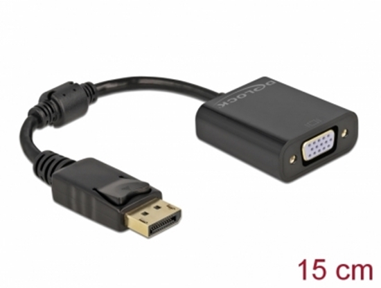 Picture of Delock Adapter DisplayPort 1.2 male to VGA female Passive black